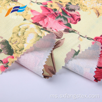 Kain Gaun Bercetak Digital Polyester British Linen Floral